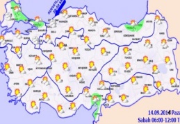 Hava sıcaklığı, iç ve doğu kesimlerde 10 ila 15 derece azalacak