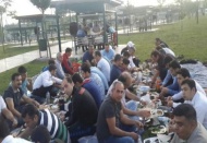Havalimanı personeli, Alleben Göleti’nde iftar yaptı