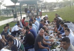 Havalimanı personeli, Alleben Göleti’nde iftar yaptı