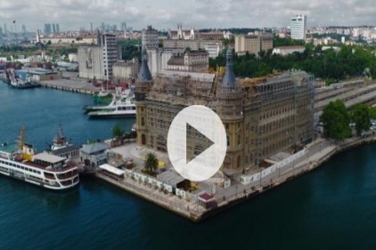 Haydarpaşa Garı'nın son durumu havadan görüntülendi