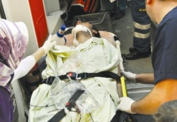 Hayvanlarını otlatan çoban yaban domuzu saldırdı