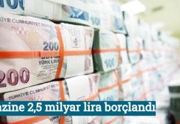 Hazine 2,5 milyar lira borçlandı