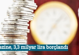 Hazine, 3,3 milyar lira borçlandı