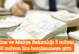 Hazine ve Maliye Bakanlığı 3 milyar 850 milyon lira borçlanmaya gitti