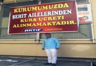 Her şehit ailesinden bir kişiye ücretsiz sürücü belgesi verilecek
