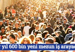 Her yıl 600 bin yeni mezun iş arayacak