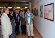 Heykeltıraş Sevgi Çağlar ve ağabeyi ressam öner Çağlar sergi açtı