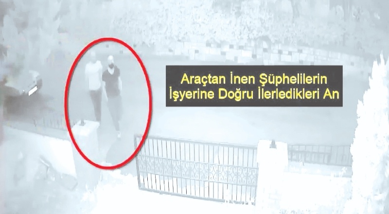 Hırsızlar çalışmayan aracı iterek kaçmaya çalıştı