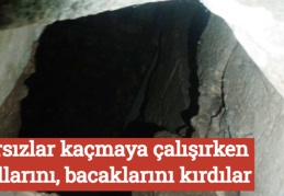 Hırsızlar kaçmaya çalışırken kollarını, bacaklarını kırdılar