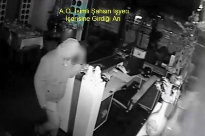 Hırsızlık yapan şahıs kameralarda tespit edildi