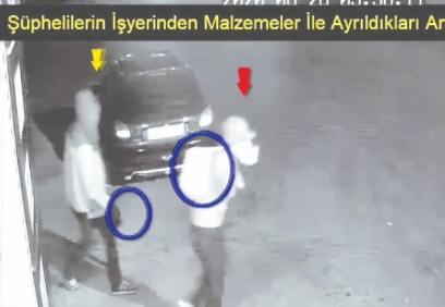 Hırsızlık yapan şüpheliler güvenlik kameralarına yakalandı