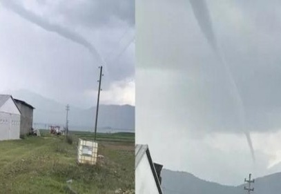 Hortum paniği yaşandı