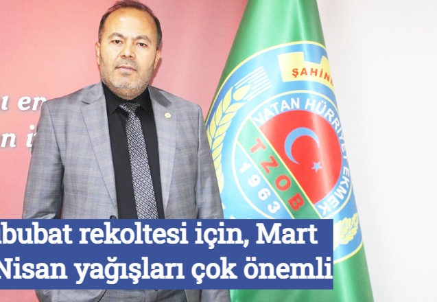 Hububat rekoltesi için, Mart ve Nisan yağışları çok önemli