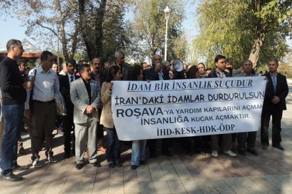 İdamlara, duvarlara, insani yardımların engellenmesine sessiz kalmayacağız