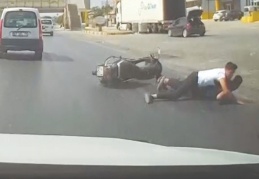 İki kişi ölümden kıl payı kurtuldu