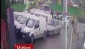 İki vincin birbirine girme anı güvenlik kamerasına yansıdı