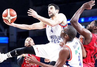 ING Basketbol Süper Ligi play-off: Anadolu Efes: 96 - Gaziantep Basketbol: 73