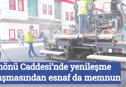 İnönü Caddesi’nde yenileşme çalışmasından esnaf da memnun