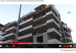 İnşaatın havalandırma boşluğunda ceset bulundu