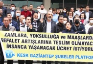 İnsanca yaşamaya yetecek bir maaş için ek zam istiyoruz