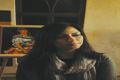 İranlı Ressam Maklağa Rancbar serge açtı