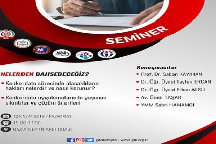 İş çevrelerine, iflasın koşulları ve hukuki süreci anlatılacak