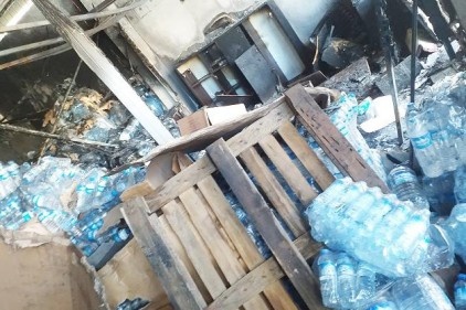 İş yerinde çıkan yangın korkuttu 