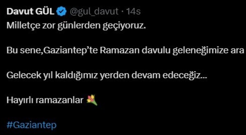 İsabetli bir karar, Ramazan davulu geleneği bu yıl olmayacak