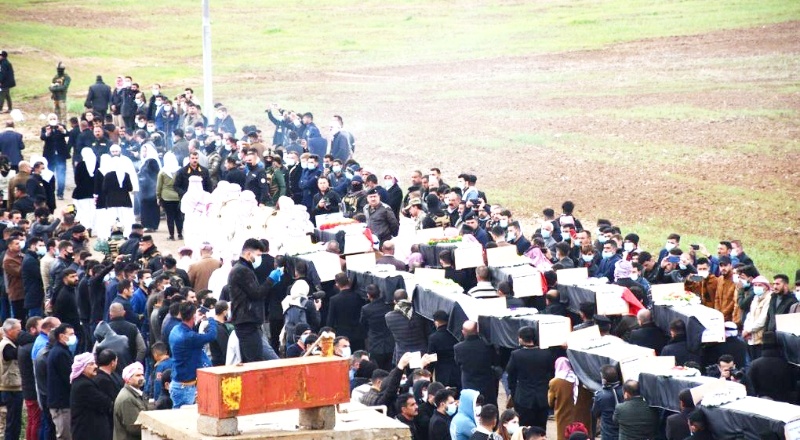 IŞİD'in katlettiği 104 Ezidi 6 yıl sonra toprağa verildi