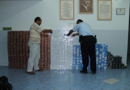 İslahiye ilçesinde 8 bin 600 paket kaçak sigara ele geçirildi