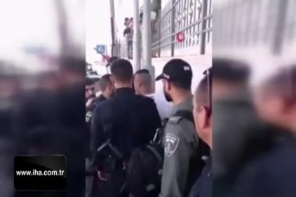 İsrail işgaline karşı çıkan genç darp edilip tutuklandı