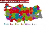 İstanbul 'aşk', İzmir 'para', Diyarbakır 'barış' G.antep...