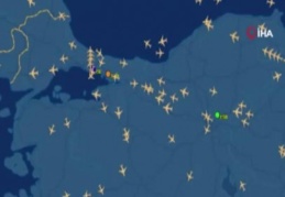 İstanbul hava sahasında uçak yoğunluğu