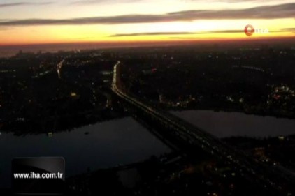 İstanbul semalarında gün batımı hayran bıraktı