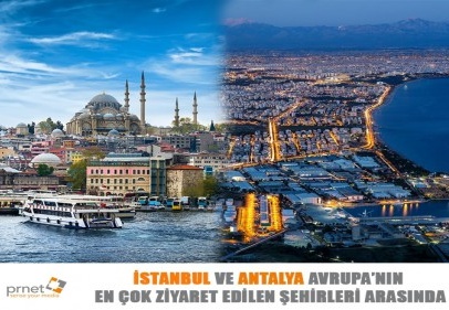 İstanbul ve Antalya en çok ziyaret edilen ilk 10 şehir arasında 