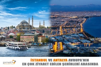 İstanbul ve Antalya en çok ziyaret edilen ilk 10 şehir arasında 