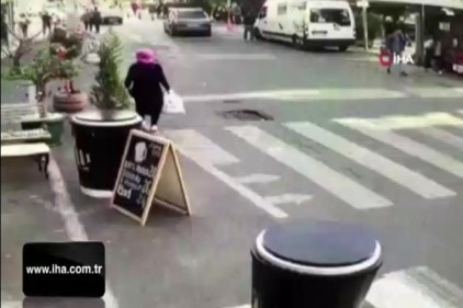 İstanbul&#039;da akıl almaz kaza kamerada