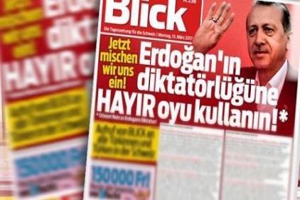 İsviçre gazetesi manşetten &#039;Hayır&#039; çağrısı yaptı