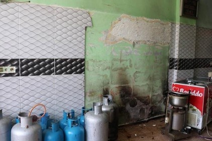 İşyerinde sıkışmış gaz patlaması