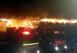 İtfaiye, onlarca hayvanın telef olmasını önledi