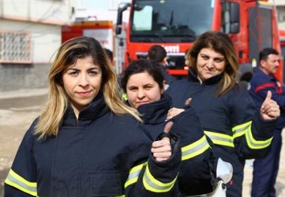 İtfaiyede 6 kadın görev yapıyor