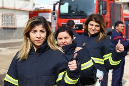 İtfaiyede 6 kadın görev yapıyor