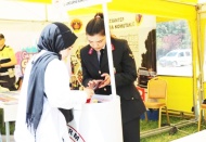 Jandarmanın kurduğu stant yoğun ilgi gördü