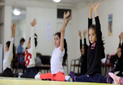 Jimnastik sporuna ilk adımlarını atıyorlar
