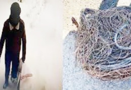 Kablo hırsızları polisten kaçamadı