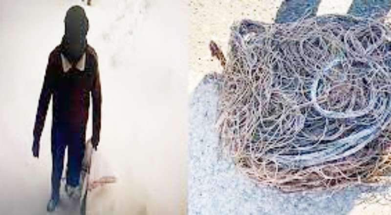 Kablo hırsızları polisten kaçamadı