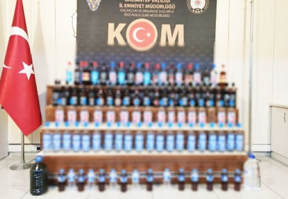 Kaçak içki ele geçirildi