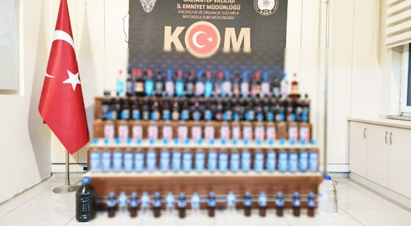 Kaçak içki ele geçirildi