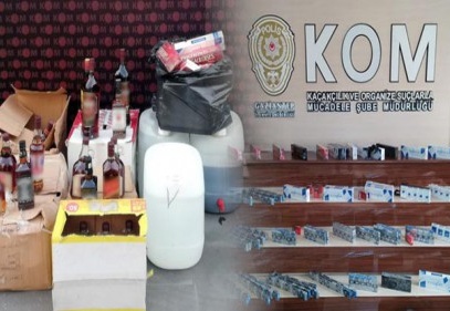 Kaçak sigara ve sahte içki operasyonu düzenlendi