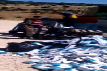 Kaçak sigaralar, patoz makinelerinde parçalanarak imha ediliyor